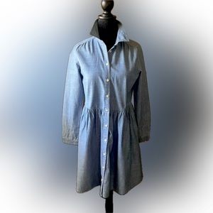 J.Crew Factory Mini Chambray Shirt Dress